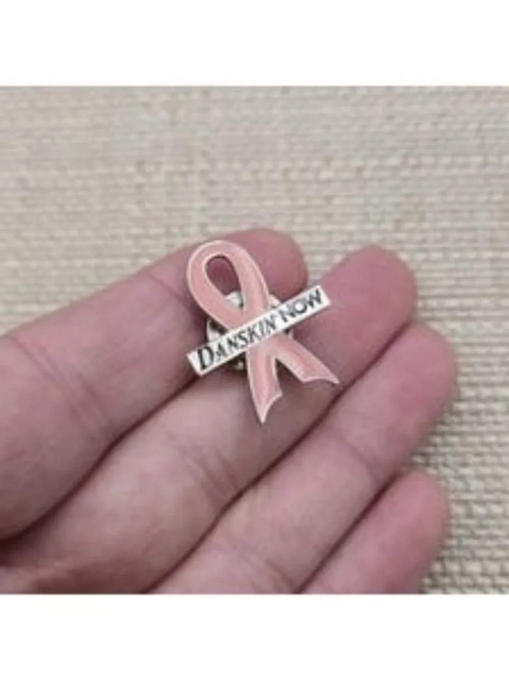 Danskin Now Breast Cancer Awareness Pink Ribbon Enamel Lapel Pin A8384